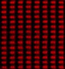 Subangstrom- resolution image shows dumbbell-shaped rows of atoms with a spacing of 0.78 angstrom between each pair
